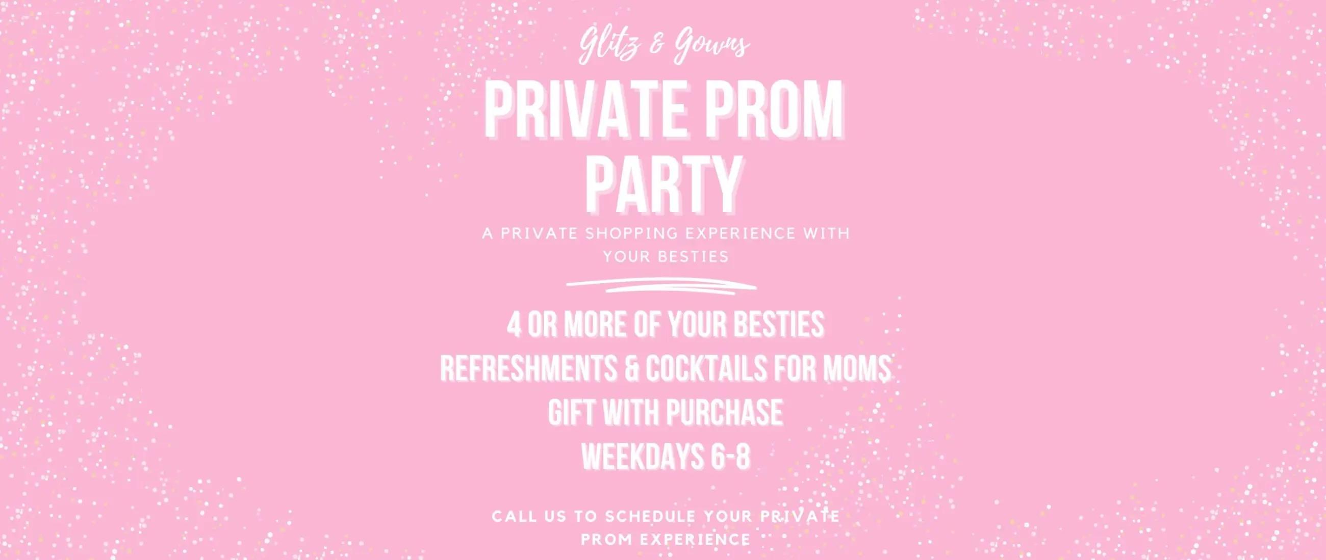Private Prom Party desktop banner