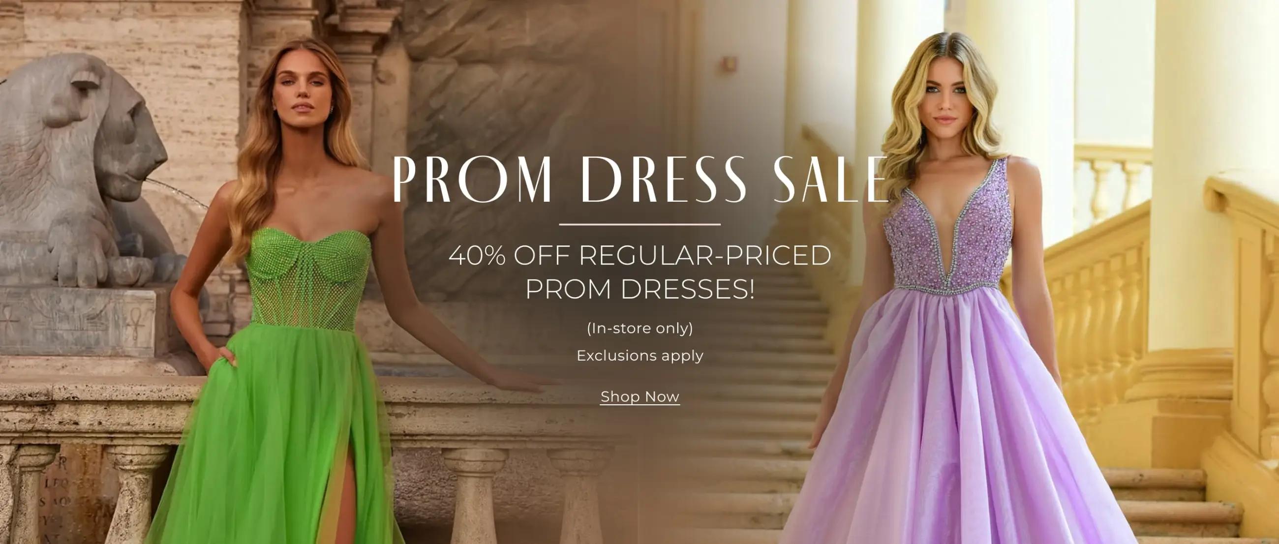 Prom Dress Sale Banner for Desktop